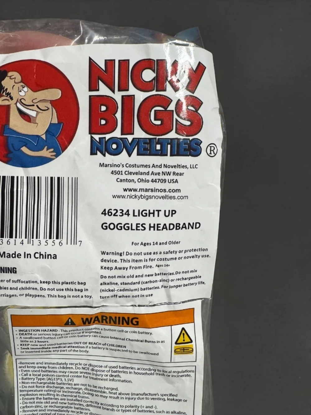 Nicky Bigs Light Up Googly Eye Headband Alien Goggles NIP